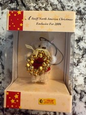 2006 Steiff North America Teddy Bear W/ Wreath Ornament Ltd. Ed. 768/1500