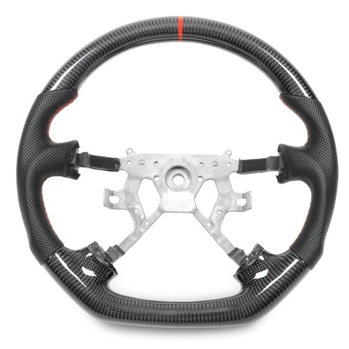Carbon Fiber Steering Wheel Red Stitching Flat Bottom Car Steering Wheel - Picture 11 of 12