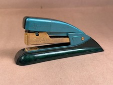 Vintage Swingline 77S Stapler Green Gold Two Tone Made in U.S.A. Working MCM