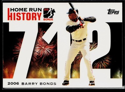 Barry Bonds 2006 Topps Updates & Highlights Barry Bonds Home Run History #BB 712