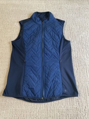Active Essentials By Tchibo Blue Vest Jacket Light Weight Zipper. Size Med. EUC