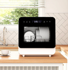 5L Table Top Dishwasher 7 Program Countertop Mini Freestanding Dish Cleaner