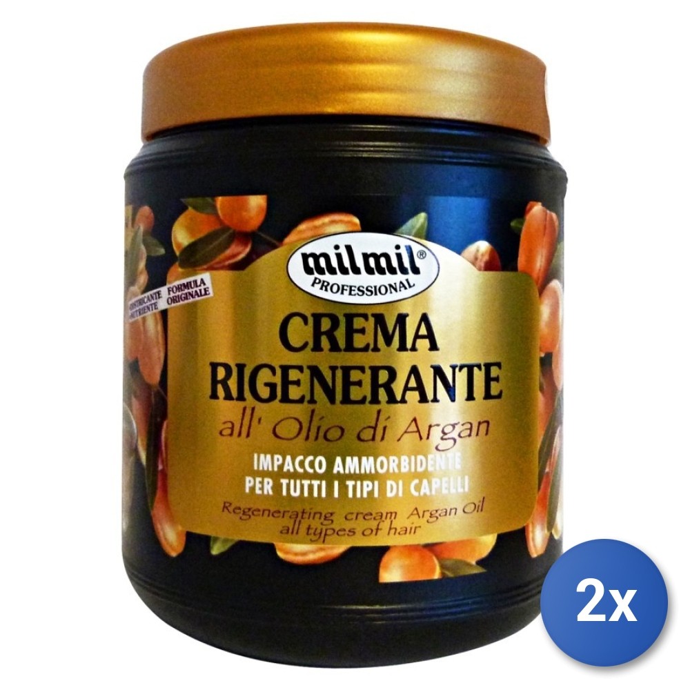 2X MIL MIL Hair Mask 1000 Ml. Argan Jar