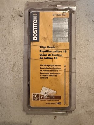 BOSTITCH 18 Gauge 2 in Bright Steel Brad Nails 1000ct BT1350B-1M