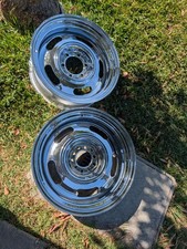 Pair Wheel Vintiques 18x7 Rally 6 On 5.5 Chrome Chevy Gmc Ford Courier Pu Dodge Pair Wheel Vintiques 18x7 Rally 6 On 5.5 Chrome Chevy Gmc Ford Courier Pu Dodge