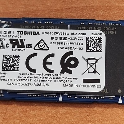 TOSHIBA 256GB M.2 SATA 2280 SSD KSG60ZMV256G D P/N 0VFR5T | eBay