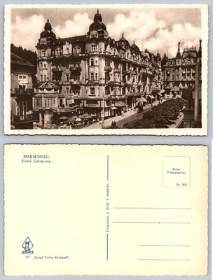 Hotel Germania Marienbad Postcard