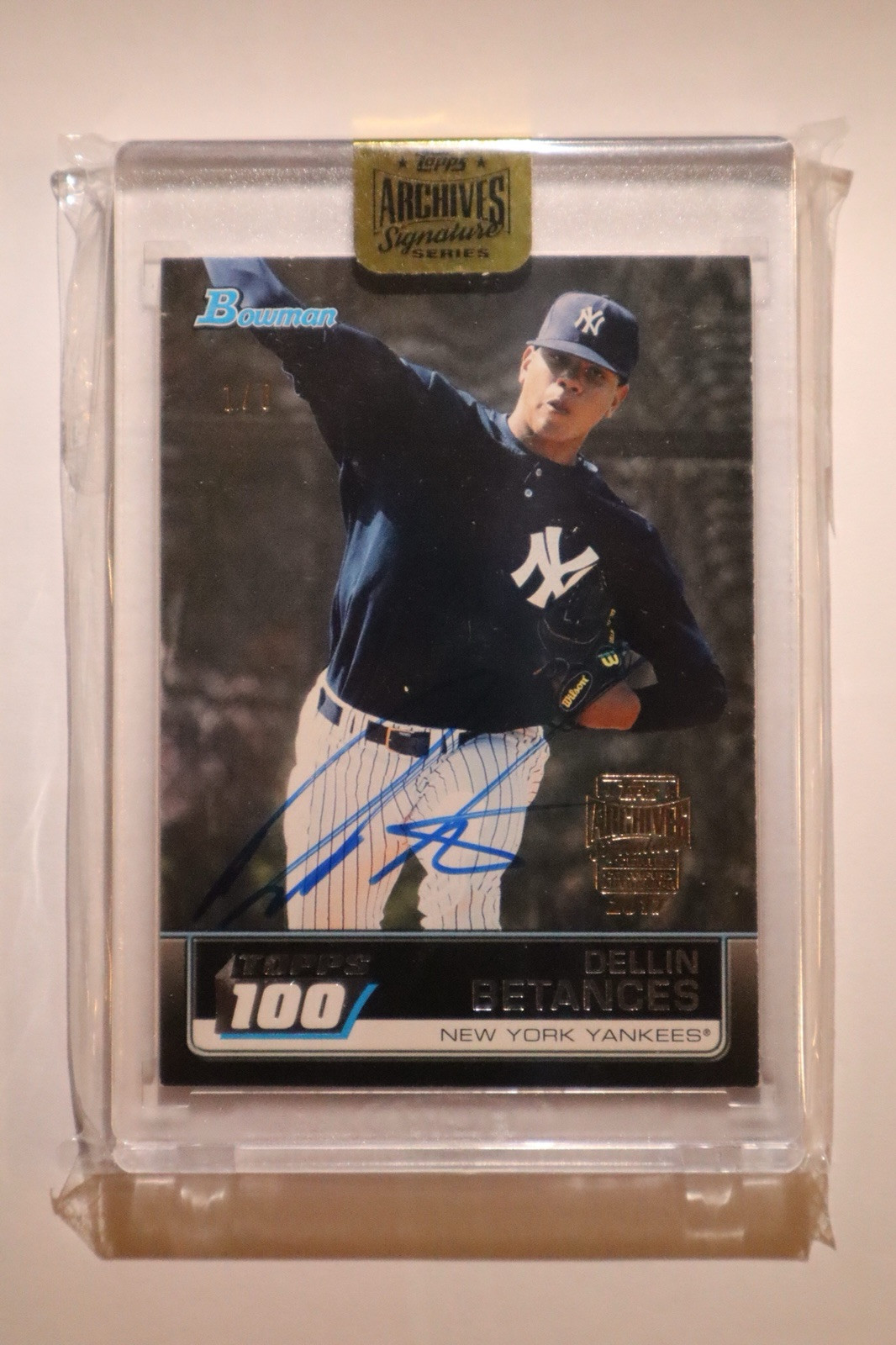 2017 Topps Archives Series Bowman Topps 100 Dellin Betances Autograph 1/8