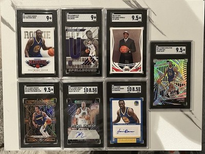 Golden State Warriors 7 Slab Lot: Curry, Draymond, GP3 +more, Auto s, # s & 