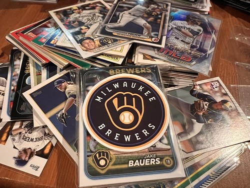 Mixed Milwaukee Brewers 25 Card Lot! 15 CHROME & 10 Base! Topps, Bowman, Panini