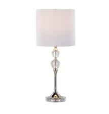 SET OF 2 LumiSource Clara Crystal Table Lamp Modern Bedroom Living Room Decor