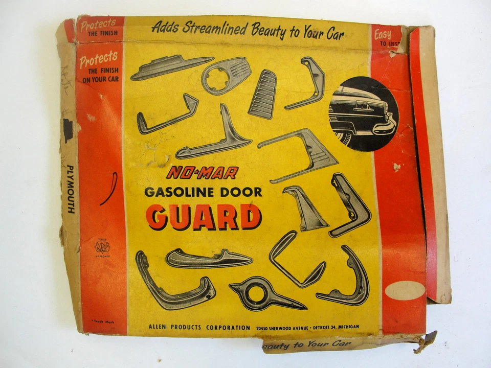 Plymouth Suburban Belvedere 1955 puerta de gasolina tanque de combustible filtro protector cromado nuevo en stock Foto 4 de 4