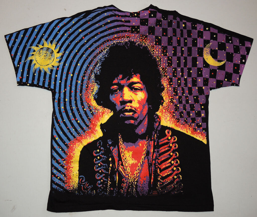 UNWASHED Vtg 1992 Jimi Hendrix AOP T Shirt XL Winterland UNWASHED Vtg 1992 Jimi Hendrix AOP T Shirt XL Winterland