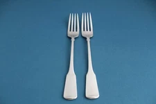 2 Dinner Forks Oneida AMERICAN COLONIAL CUBE Satin Stainless 7 1/4"