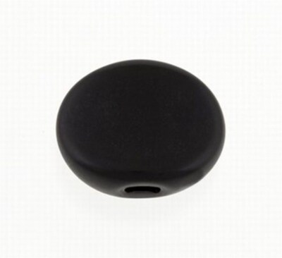 NEW - Plastic Oval Tuning Key Buttons (6) For Old-Style Tuners - BLACK