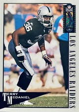 Brand New: Vintage 1994 Classic Terry McDaniel Los Angeles Raiders Trading Card