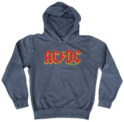 Vip Amplified Official AC/Dc Acdc Logo Rock Star Vintage Hooded Sweater ...