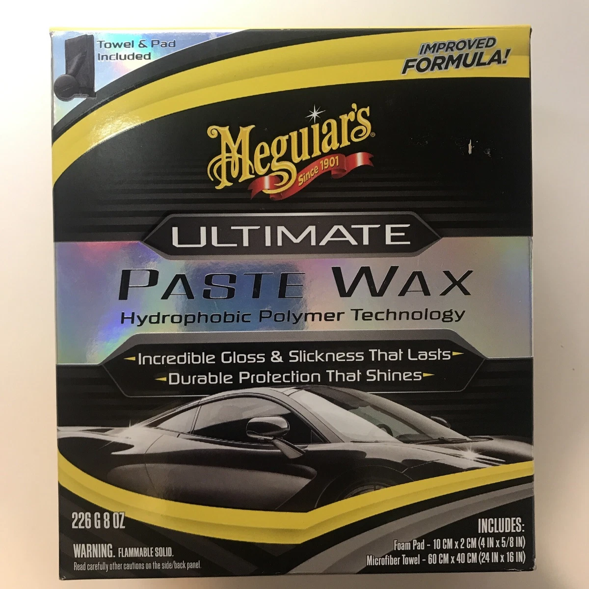 Meguiars Ultimate Paste Wax Long Lasting Easy to Use Synthetic Wax