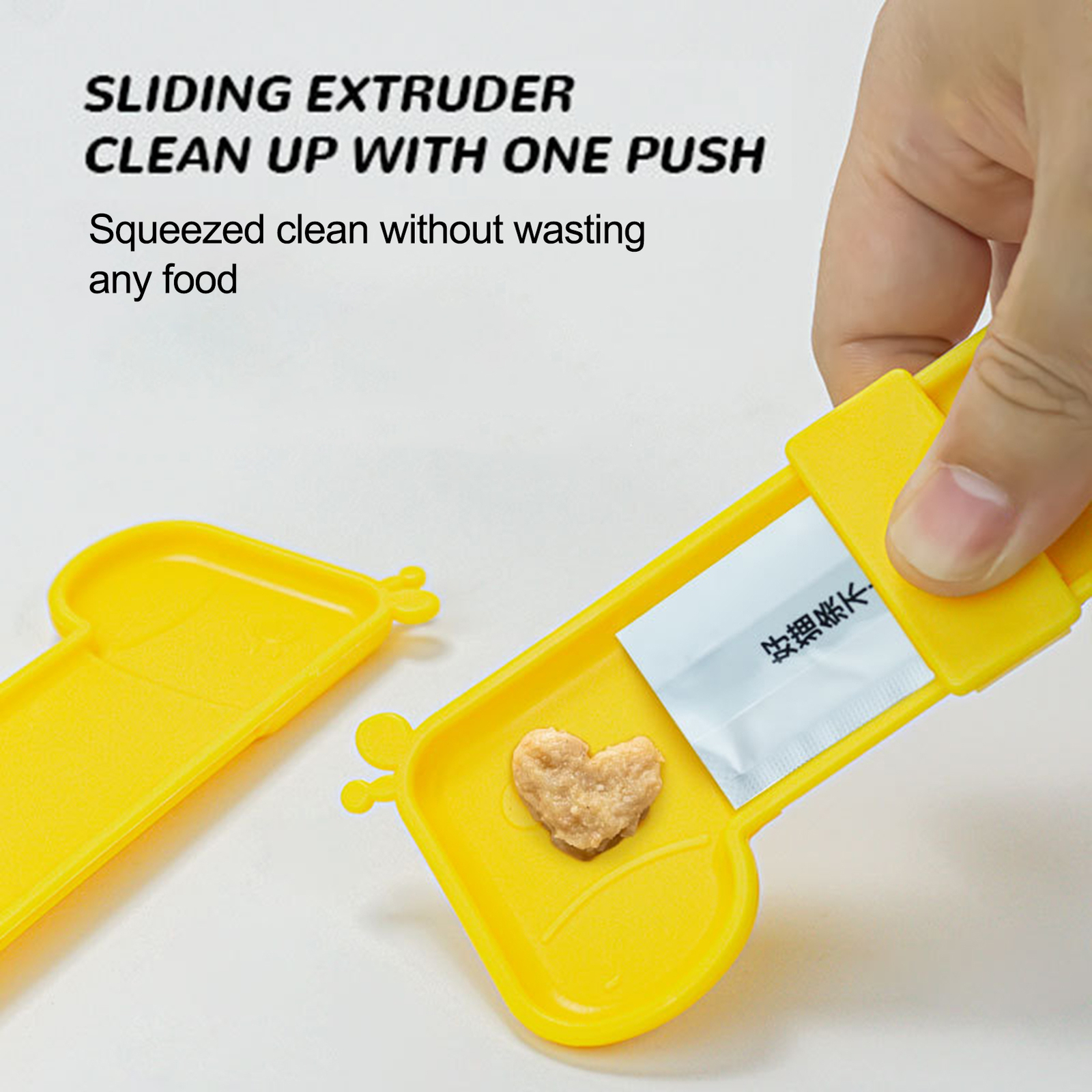 Wet Cat Food Feeder Effort-saving Pet Spoon Feeding Scoop Set Giraffe-shaped