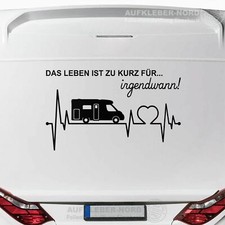 Herzschlag Wohnmobil Das Leben 120cm Spruch Autoaufkleber B49d Camper Bus Urlaub