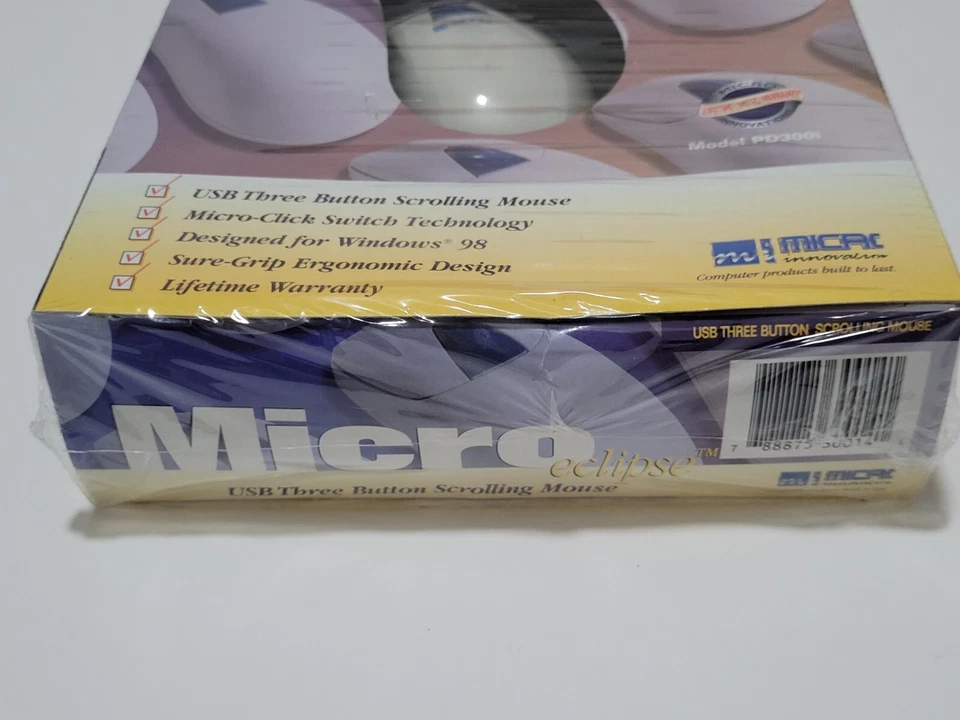 Vintage Micro Innovations Eclipse USB Mouse PD300i Old Stock IBM AT-PC, Windows  - Image 2 of 4