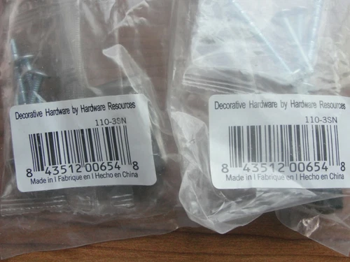 Hardware Resources  Cabinet Pull in Satin Nickel, 110-3SN 2 PIECES - Picture 2 of 5