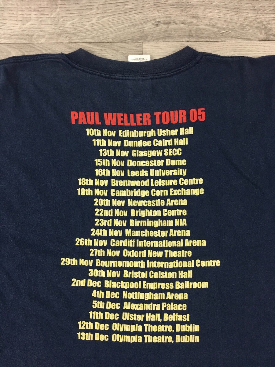 Rare Vintage 2005 Paul Weller Tour 05 T Shirt Rock Band Tee Mens