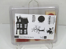 Stampin' Up Home Is Where The Haunt Is Rubber Stamp Set Halloween