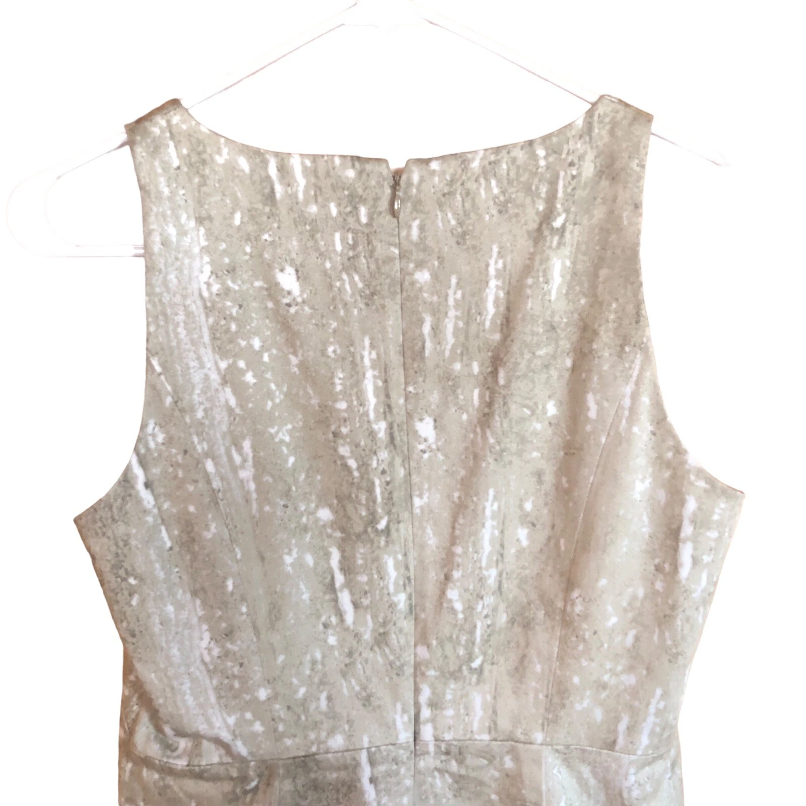 Abito midi Michael Kors senza maniche casual estivo primavera kaki pieghe donna 4