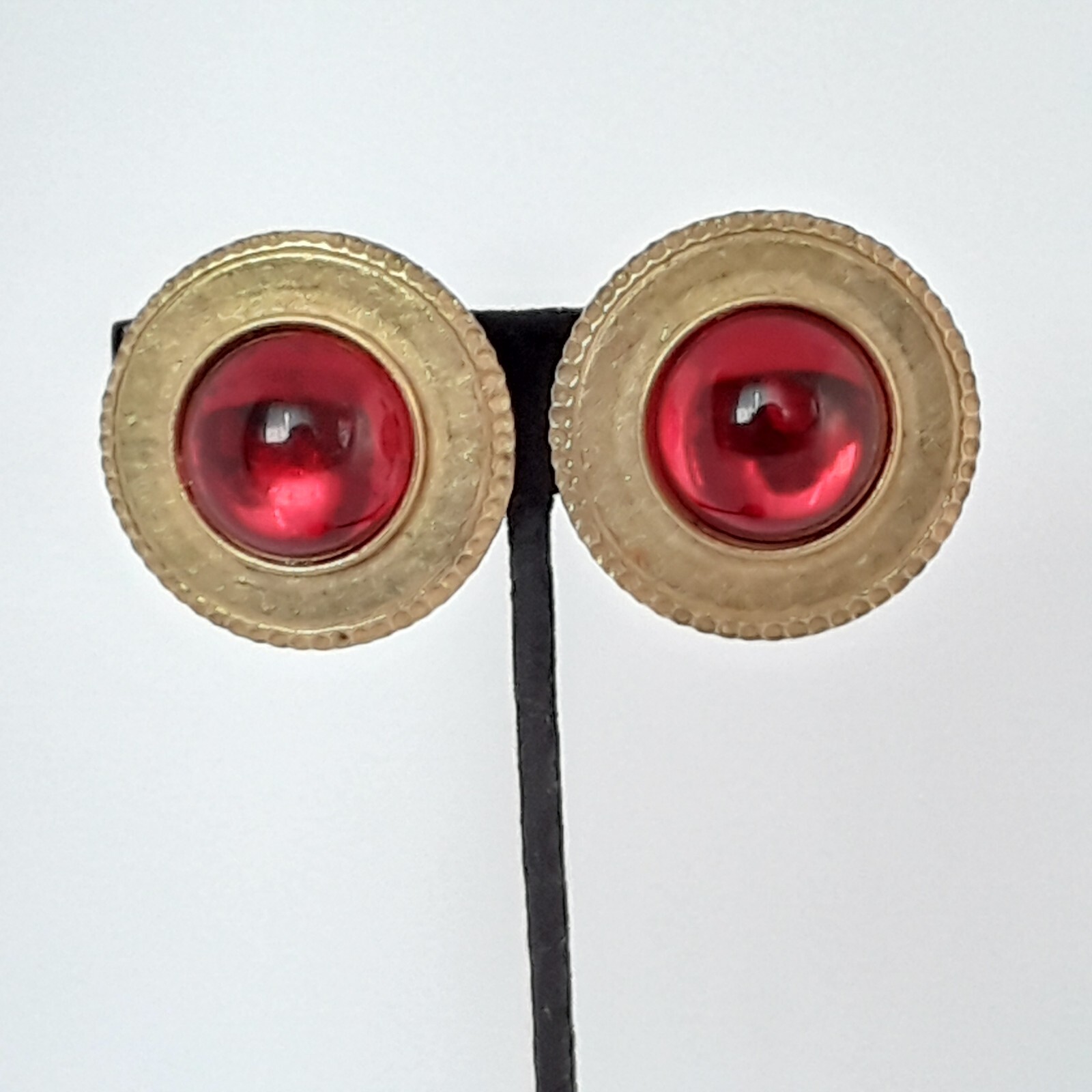 Vintage MIRIAM HASKELL Signed Round Ruby Red Crys… - image 12