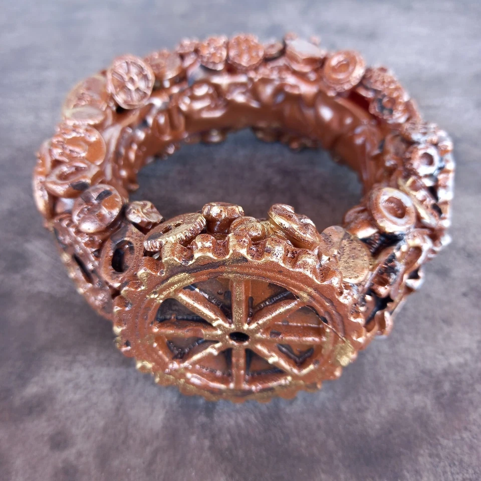 streampunk jewelry woman gothic punk rock solid bracelet luxury brand handmade - Image 3 of 4