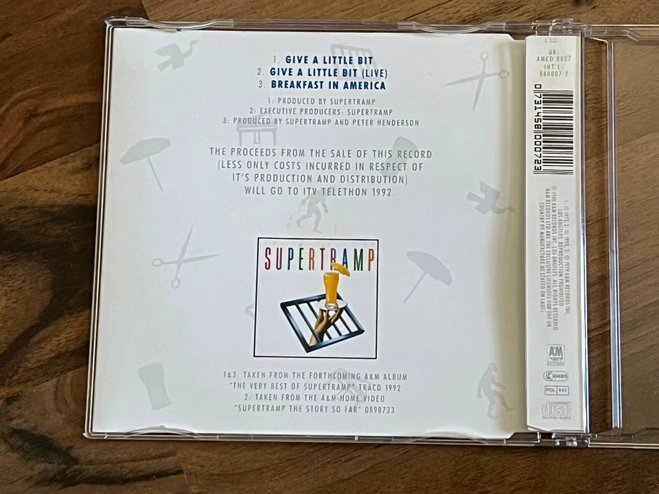 SUPERTRAMP School OOP 1990 UK CD single Foto 2 de 4