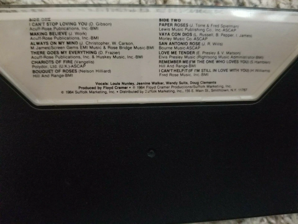 Floyd Cramer "World Famous Love Songs" Pre-Loved Cassette Tape 1984 Foto 4 de 4