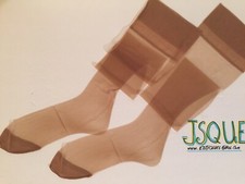 12 PAIRS VINTAGE 10X33  Nylon Stockings SAND REINFORCED TOE Nude Heel 15D GIBSON