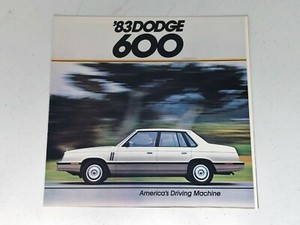 1983 DODGE 600 SERIES SALES BROCHURE CATALOG IN EXCELLENT CONDITION