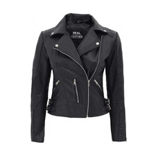 Women's Black Leather Jacket, Premium Café Racer Biker Jacket, Fashion Jacket
