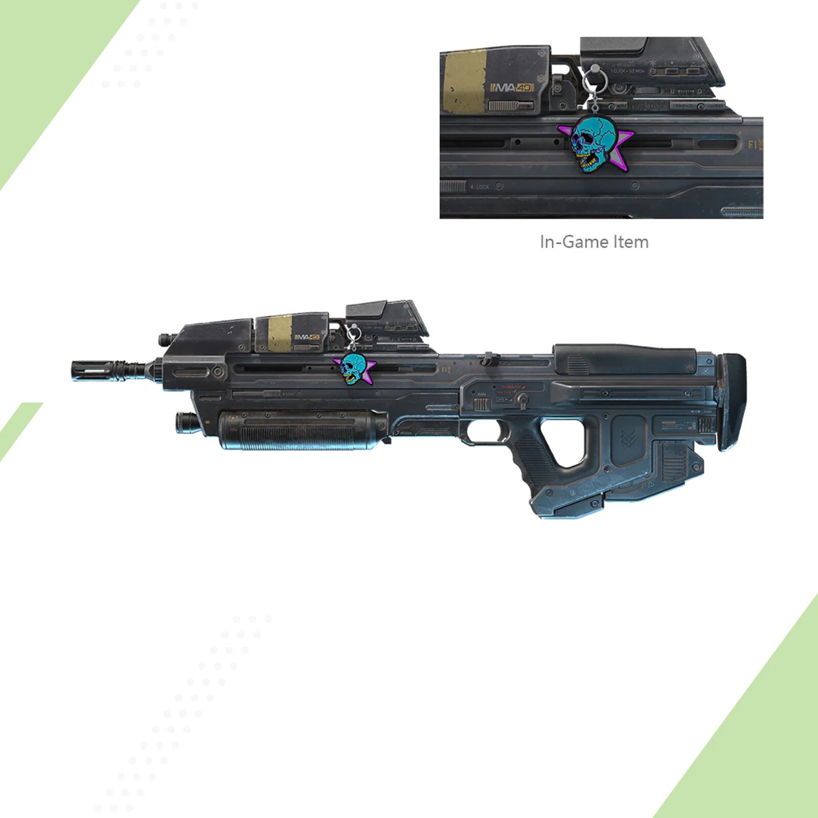 Halo Infinite NEON DEATH WEAPON CHARM Coating Rare Master Chief MA40