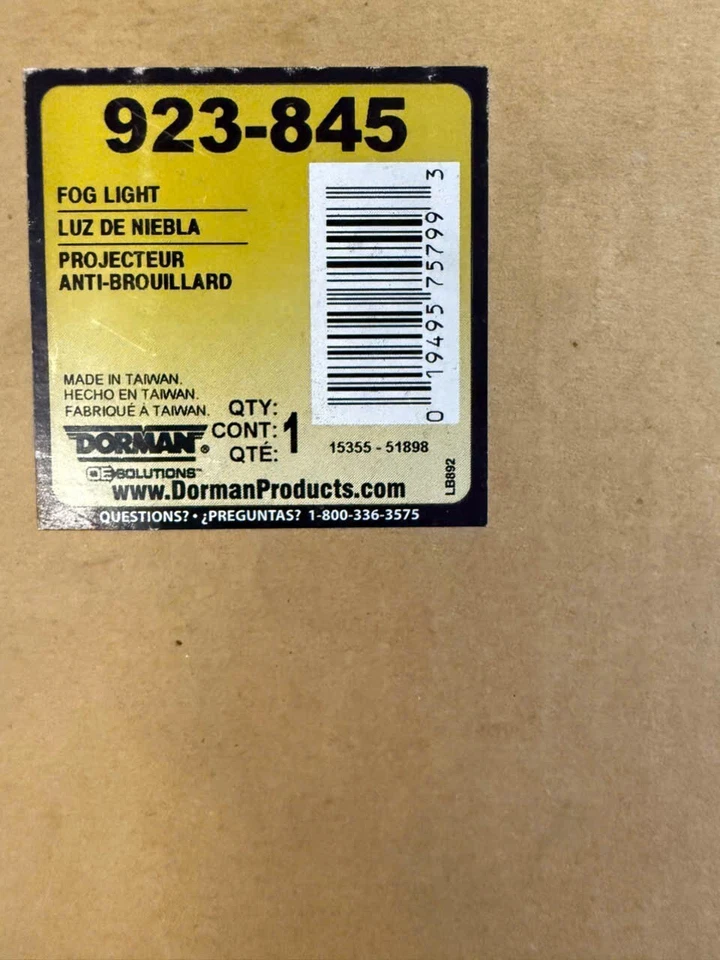 Dorman 923-845 Fog Lamp Assembly For Select 99-06 GMC Models - Изображение 2 из 2