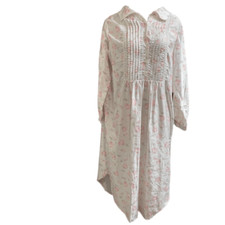 Cachet Pink White Floral VTG Nightgown Size Medium 12-14