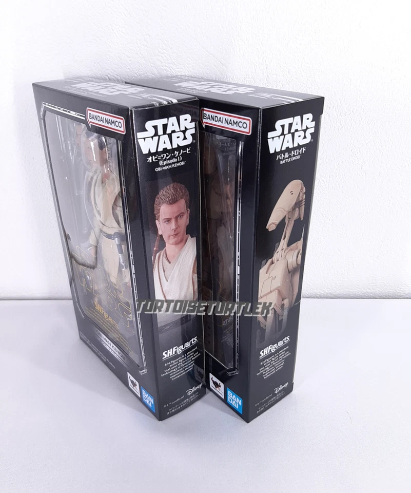 S.H.Figuarts Obi Wan Kenobi Battle Droid Set Star Wars Episodio I Amenaza Fantasma Foto 3 de 4