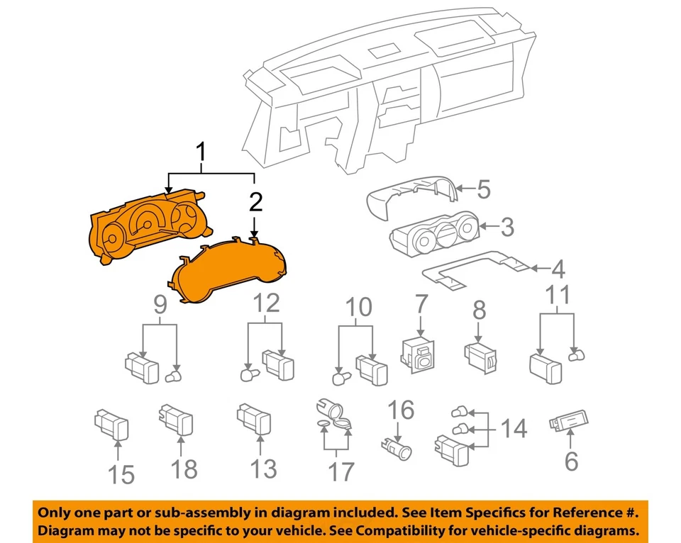Б/у спидометр датчик подходит: 2008 Toyota Fj cruiser кластер только 4 x 4 миль в час на классе - Изображение 2 из 4