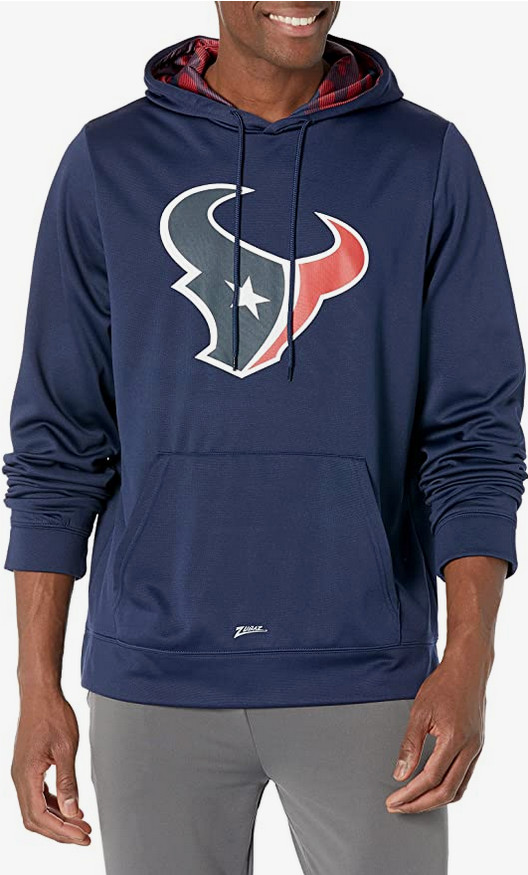 Толстовка с капюшоном цвета мужской команды NFL Zubaz Houston Texans с командной камуфляжной подкладкой