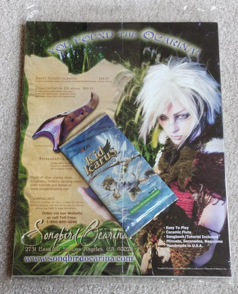 Nintendo Power Magazine 2012 Sealed 284 NewsStand Shantae, Kid Icarus Cards RARE - Image 4 of 4