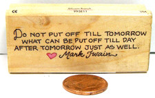 Rubber Stamp All Night Media 995E11 Till Tomorrow 2-1/2X1" BC7