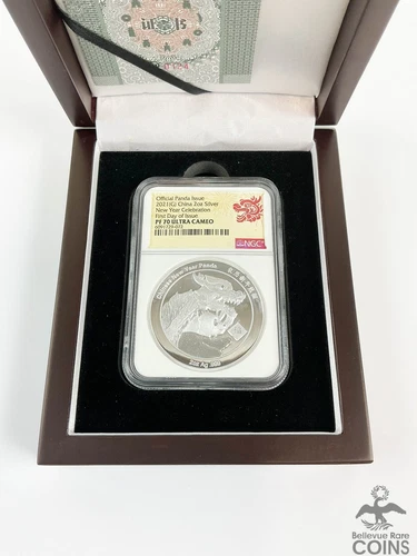 2021 China Berlin Money Fair .999 Silver 50g Panda Medal NGC PF70 Ultra Cam FDI