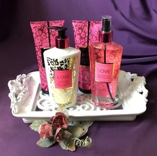  ' Rare Set Of 4 Victoria's Secret  Love  Lotion Cream  Fragrance Mist ' 