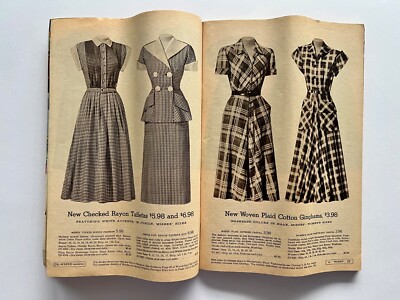 Vintage 1950s Montgomery Ward 1952 Catalogue Fashion Dresses