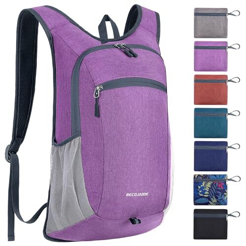 Lightweight 15L Purple Hiking Backpack - Packable Small Travel Pack-image
