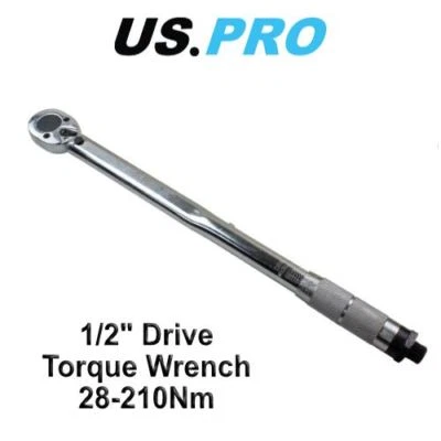 US PRO 1/2 dr Click Torque Ratchet Wrench 28-210 Nm 6769 - Image 1 of 3