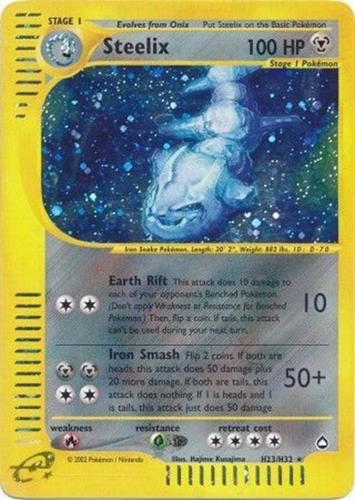 Steelix - H23/H32 - Pokemon Aquapolis Holo Rare Card HP